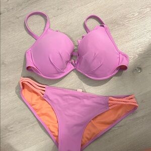 Victoria's Secret Pink & Orange Two-Piece Bikini Set